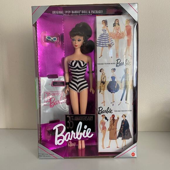 1993 35th Anniversary Repro Brunette Barbie